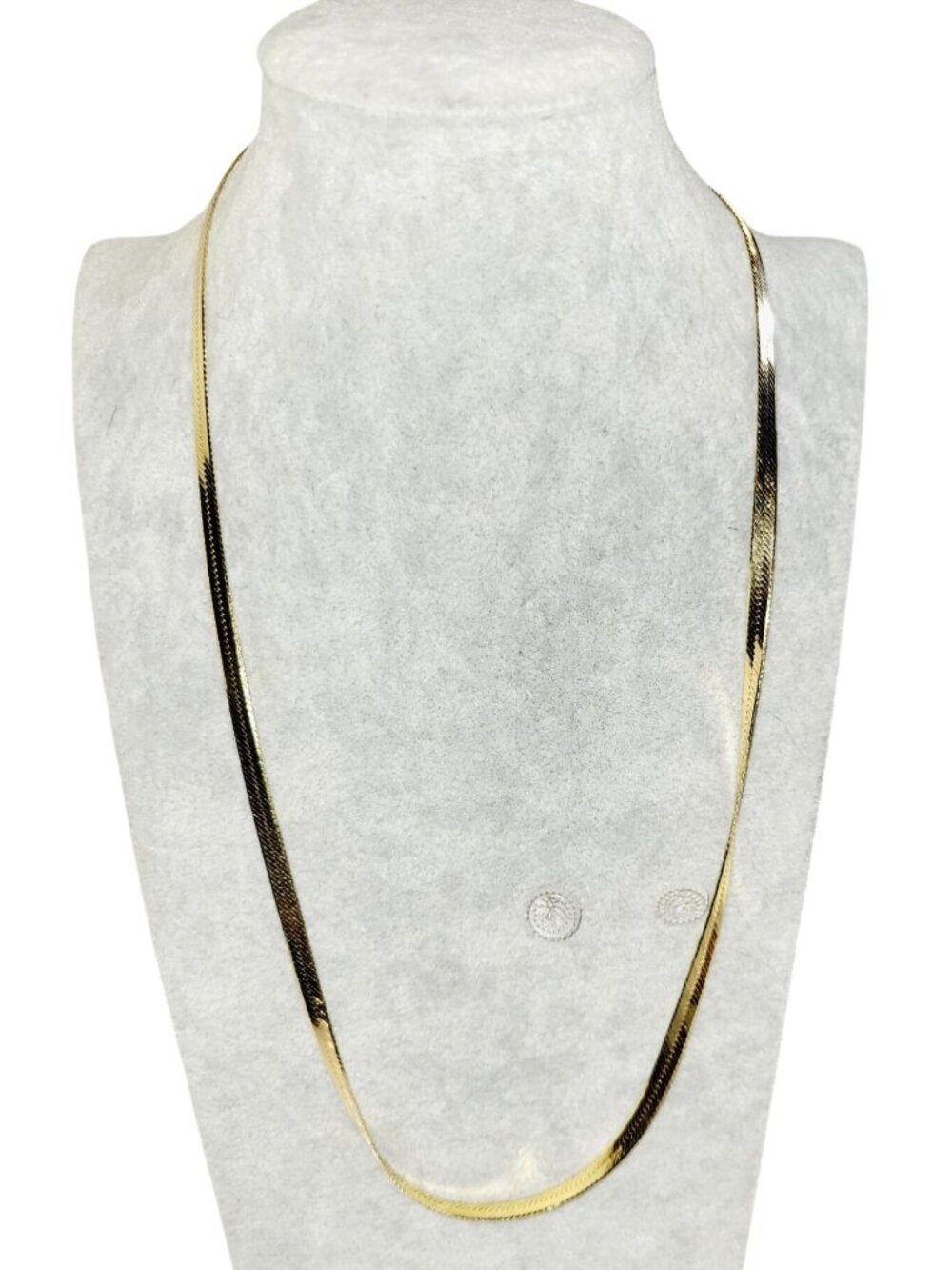 Two Gold Plated Sterling Silver Herringbone Snake Chain Necklaces and Bracelet - Picture 3 of 8